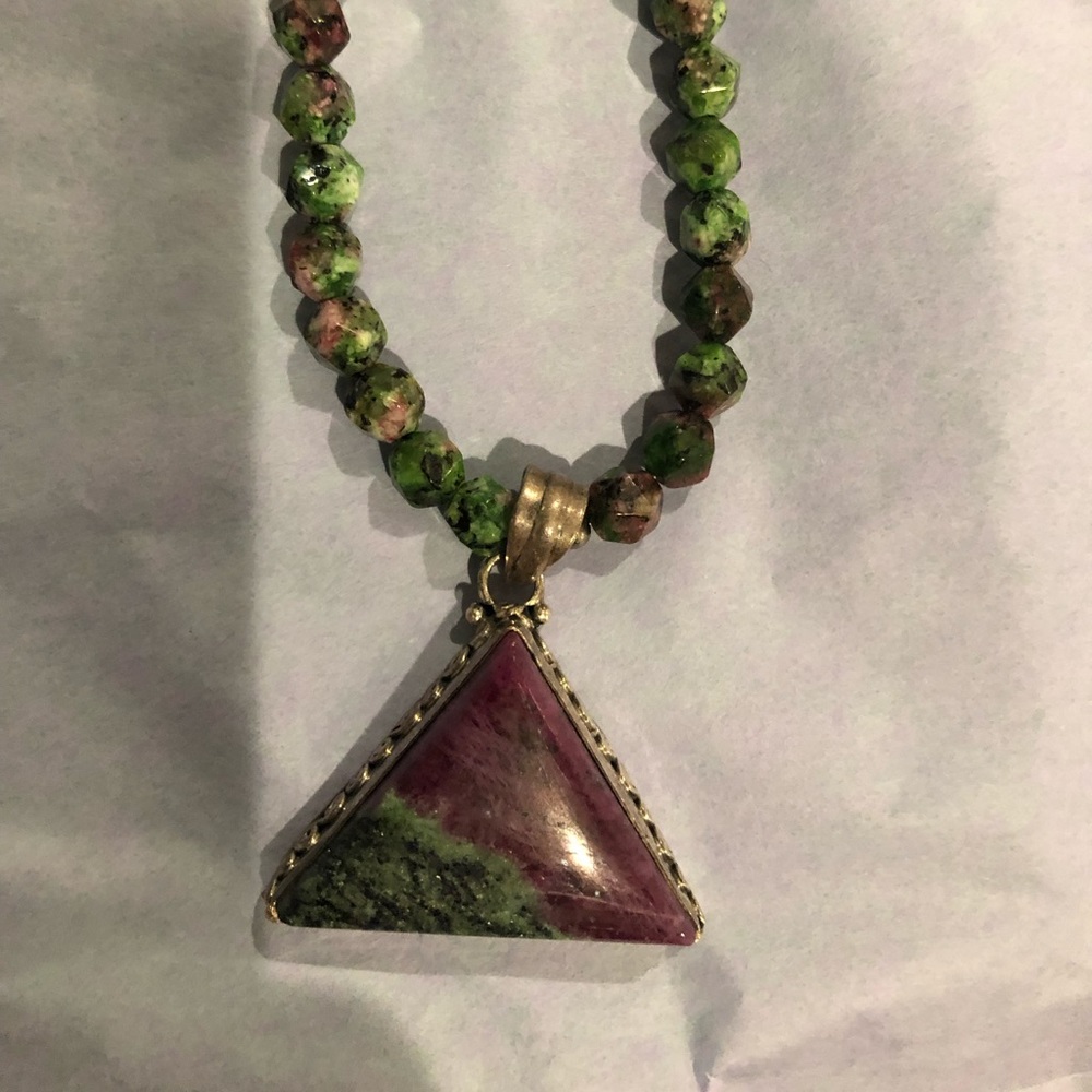 Crafted 925 Silver and Jasper Necklace